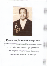 Камшилов Дмитрий Григорьевич